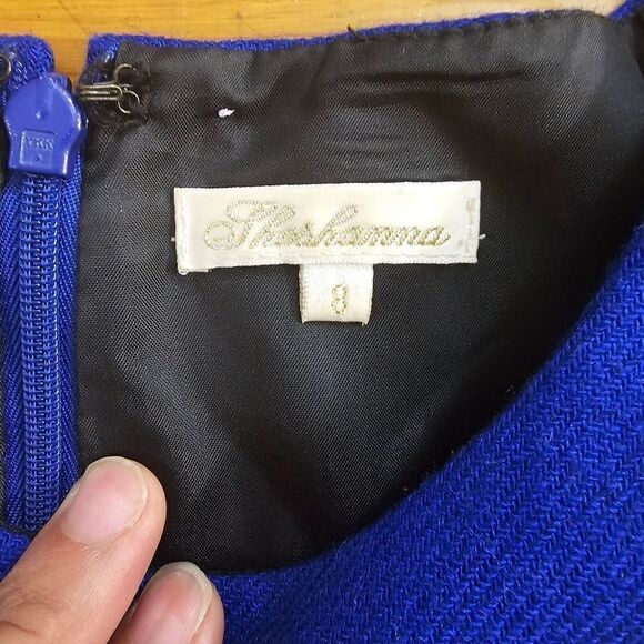 Shoshanna Blue and Black Midi Dress - Picture 3 of 7